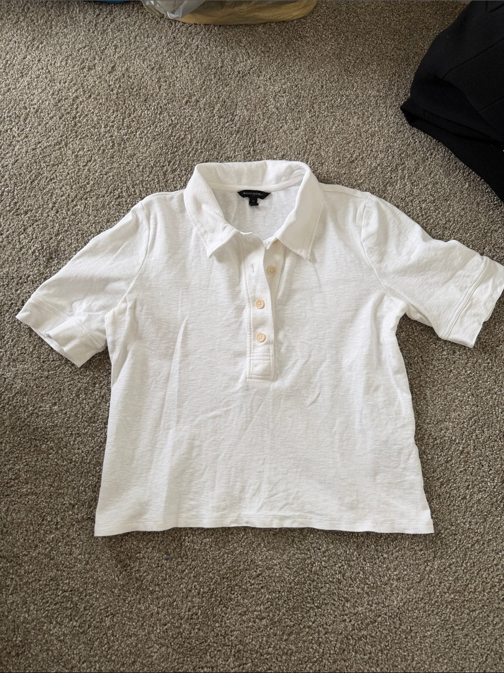 Banana Republic Women’s White Short-Sleeve Polo